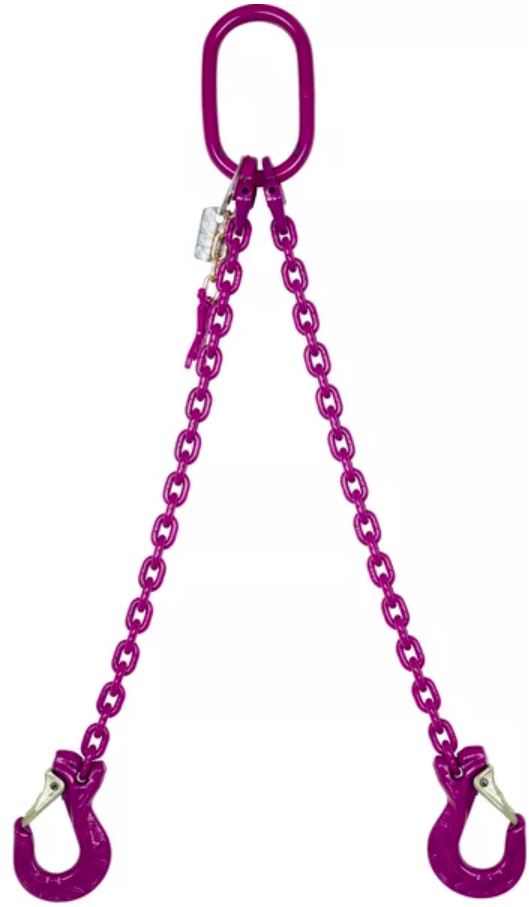 Anschlagkette ICE 2-strängig mit Gabelkopfhaken